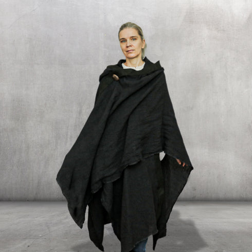 Poncho unisex din canepa. Poncho pentru doamne. Poncho pentru domni.
